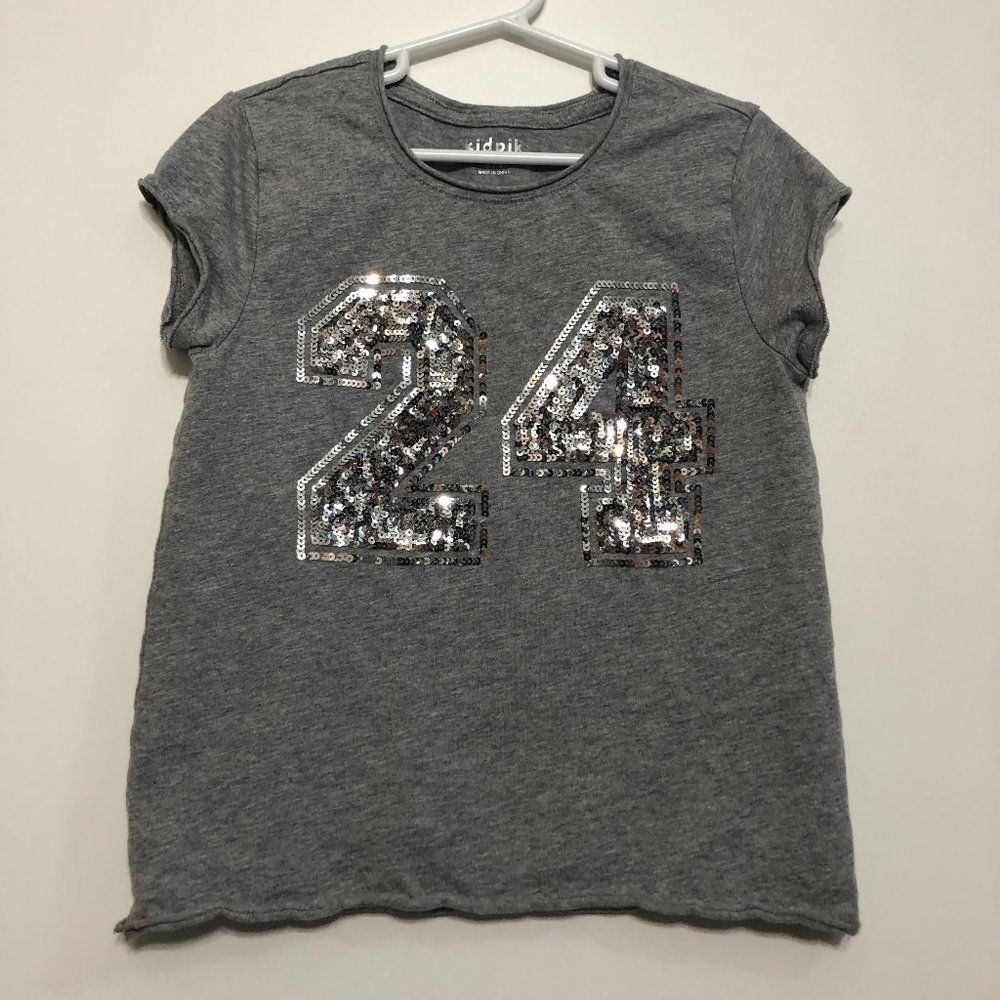 KidPik Girls Small (7/8) Sequin 24 SS Tee